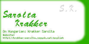 sarolta krakker business card